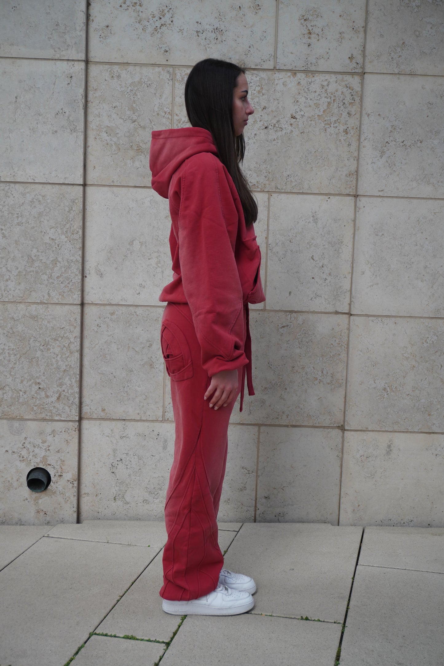 WAVE HOODIE WASHED RED