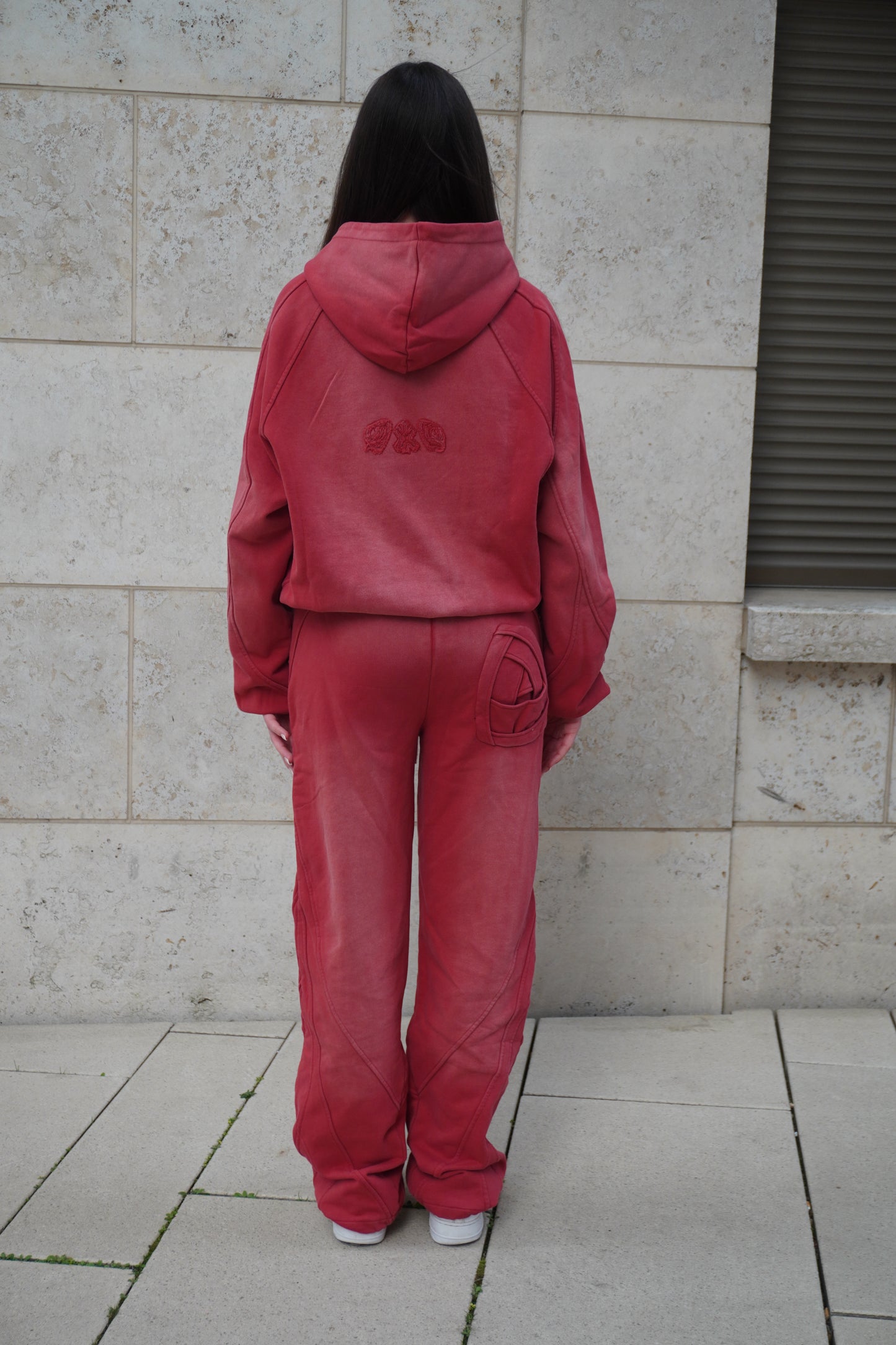 WAVE HOODIE WASHED RED