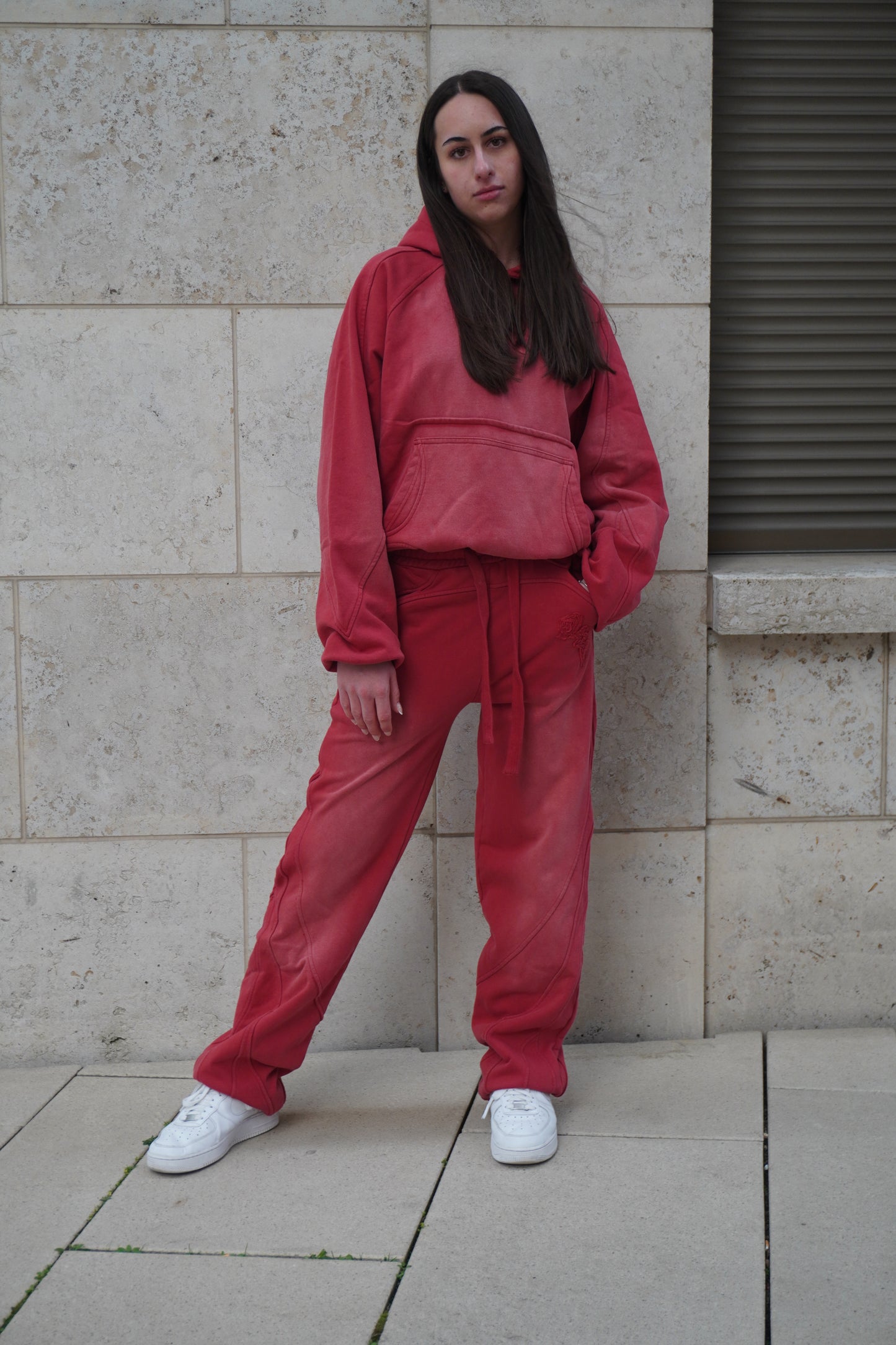WAVE HOODIE WASHED RED